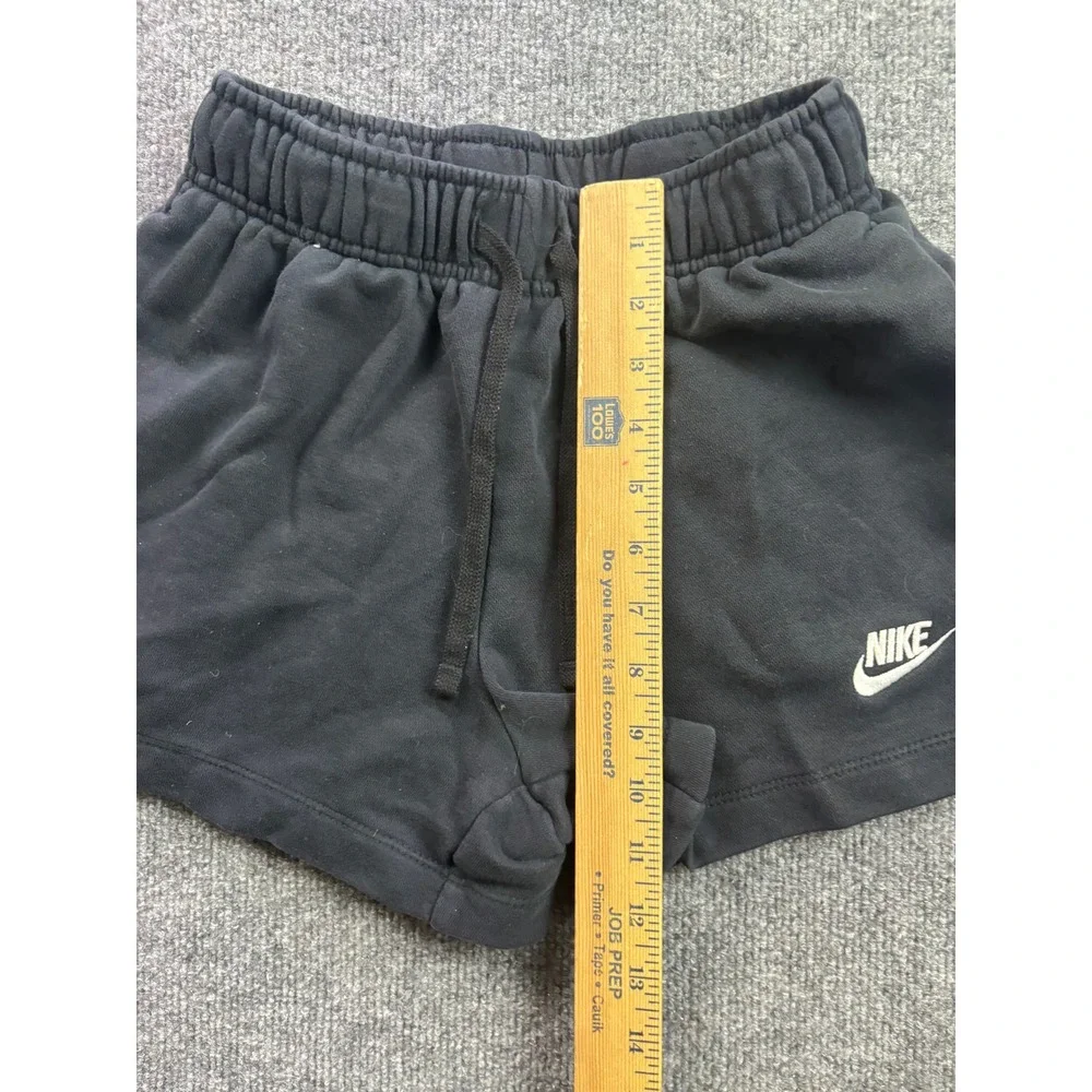 Nike Fleece Shorts Womens XS Black Sportswear Gym Athletic Drawstring